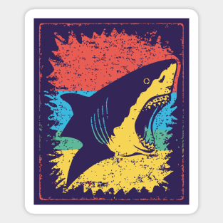 Great White Shark Pop Art | Cool Ocean Predator Magnet